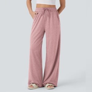 HALARA Dusty Rose Wide-Leg Lounge Pants